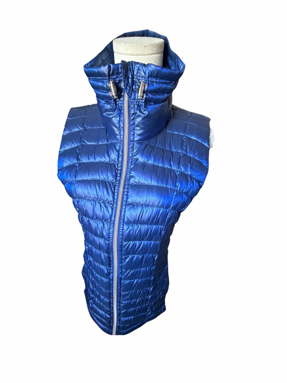 Calvin Klein Women's Blue Packable Down Quilted Puffer Vest Sz Small